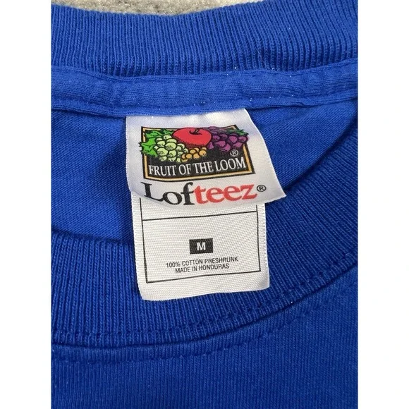 Vintage Fanning Island Shirt‎ Mens Medium Blue Short Sleeve Softeez Cotton - Picture 11 of 12